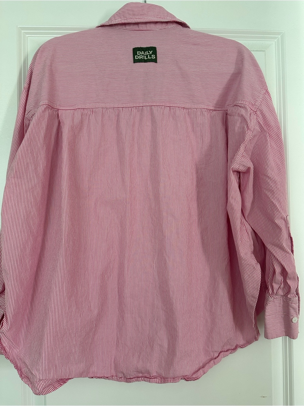 Daily Drills Pink Striped Button-Down Shirt - Picture 3 of 6